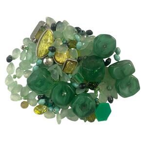 Lot Of Bead Craft Jewelry Making Green Fashion Various Shape Style Size Media